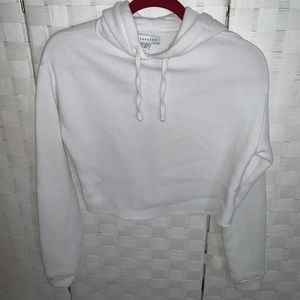 TOPSHOP White cropped Hoodie
